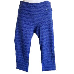 Nike WOMENS Athleisure Dri-FIT Streetwear BLUE capri WORKOUT leggings